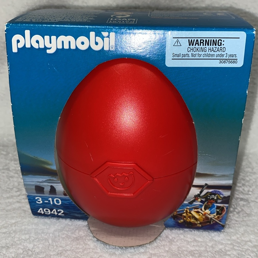 Original PLAYMOBIL Pirates 4942 - Pirate With Boat - Egg Of Easter nib - Picture 2 of 5